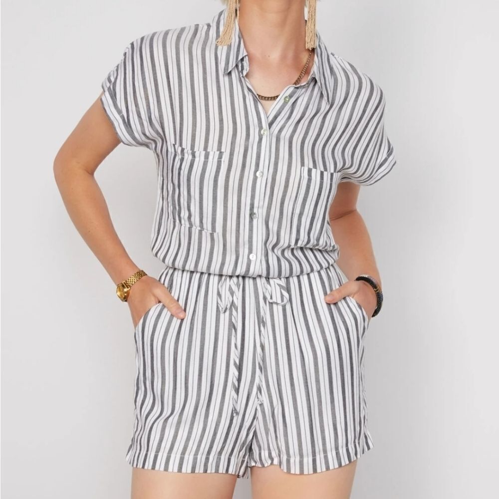 NEW Tart Collections Klay Romper Tier Stripe L
